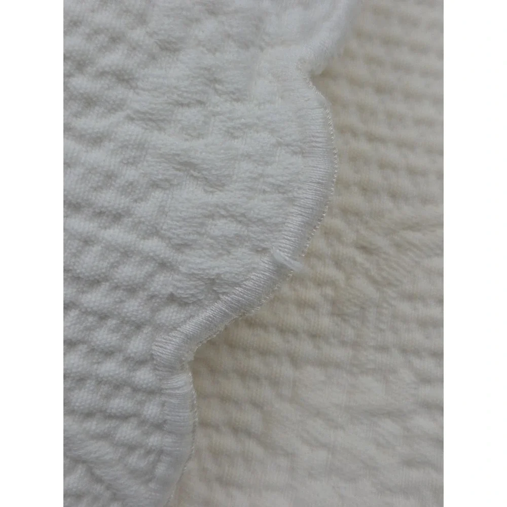 2 Vtg Sferra Bros Matelasse‎ Pillow Shams Ivory Portugal Floral Scroll Luxury